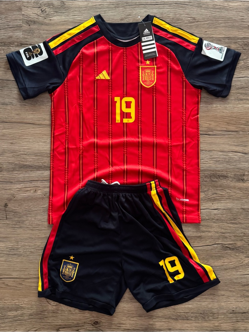 Spain Lamine Yamal #19 FIFA 2026 World Cup - Full Youth Kit